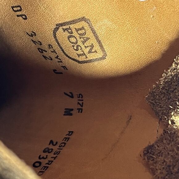 Dan Post Women's Roughie Tan Western Cowboy Boots Size 7 - Picture 5 of 8